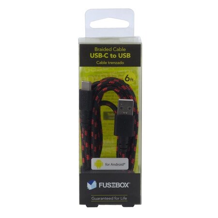 Fusebox Fusebox USB-A to USB-C Cable 6 ft. Black 215 1240 FB2